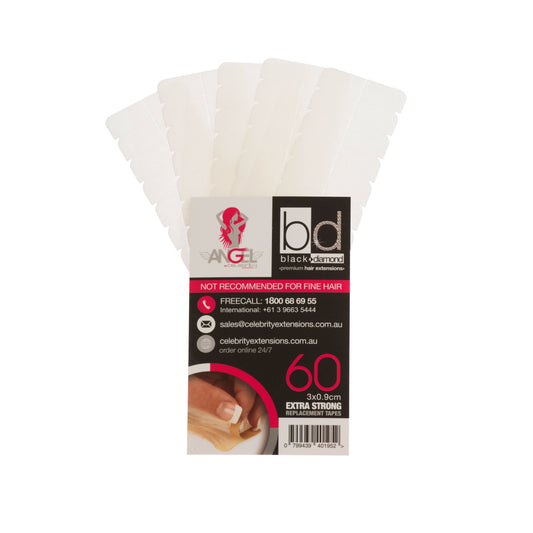 Angel Extensions Extra Strong Regular Replacement Tapes 4x9cm 60pk