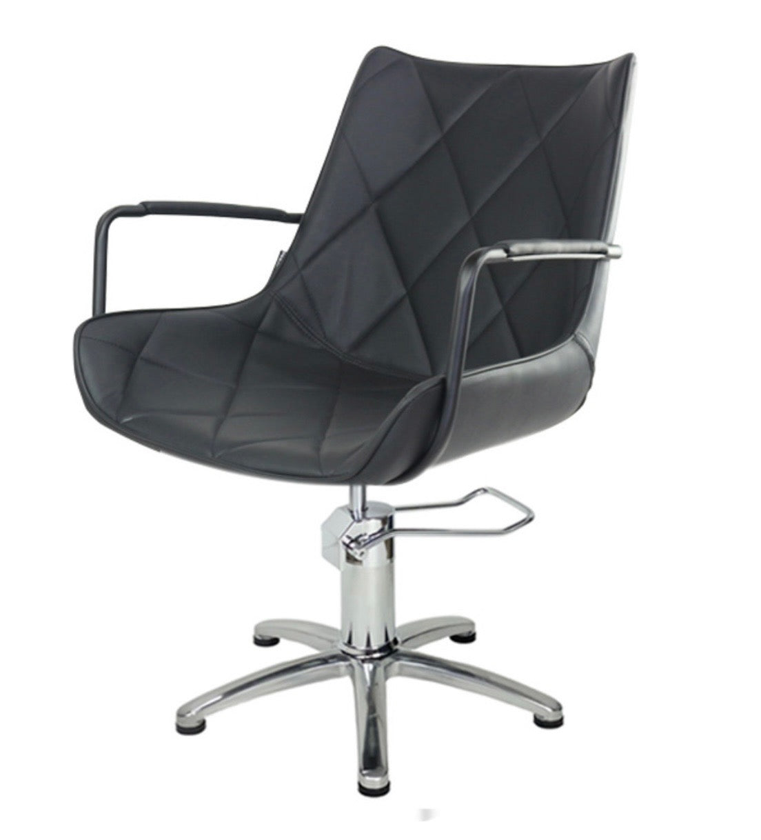 Taylor Black Styling Chair - Chrome 5 Star Base