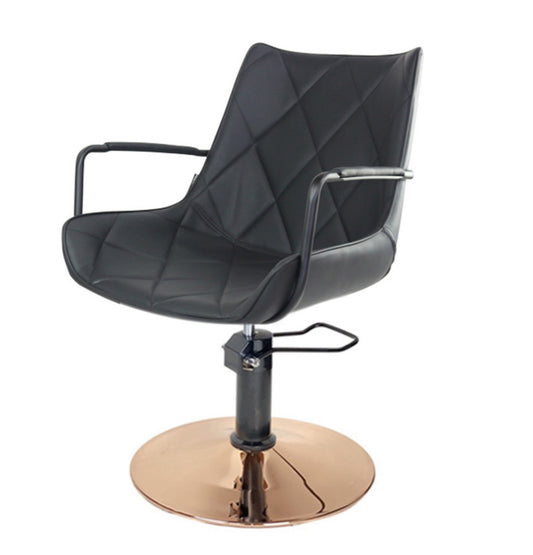 Taylor Black Styling Chair - Gold Disc Base