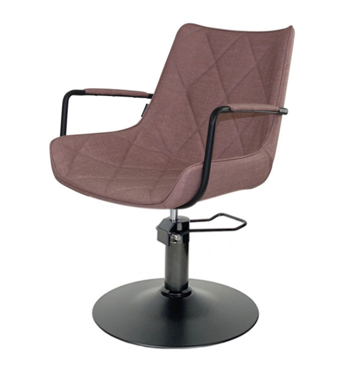 Taylor Dusty Pink Styling Chair - Black Disc Base