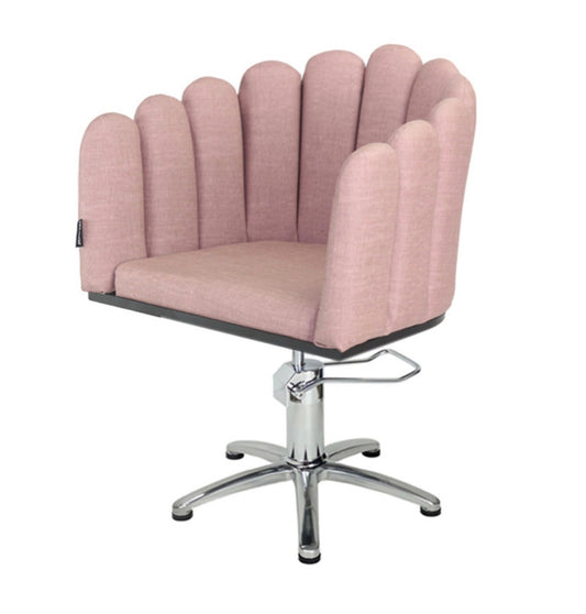 Penelope Dusty Pink Styling Chair - Chrome 5 Star Base