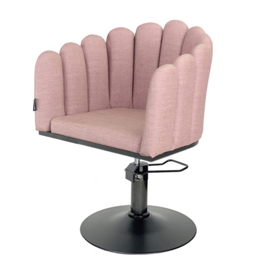 Penelope Dusty Pink Styling Chair - Black Disc Base