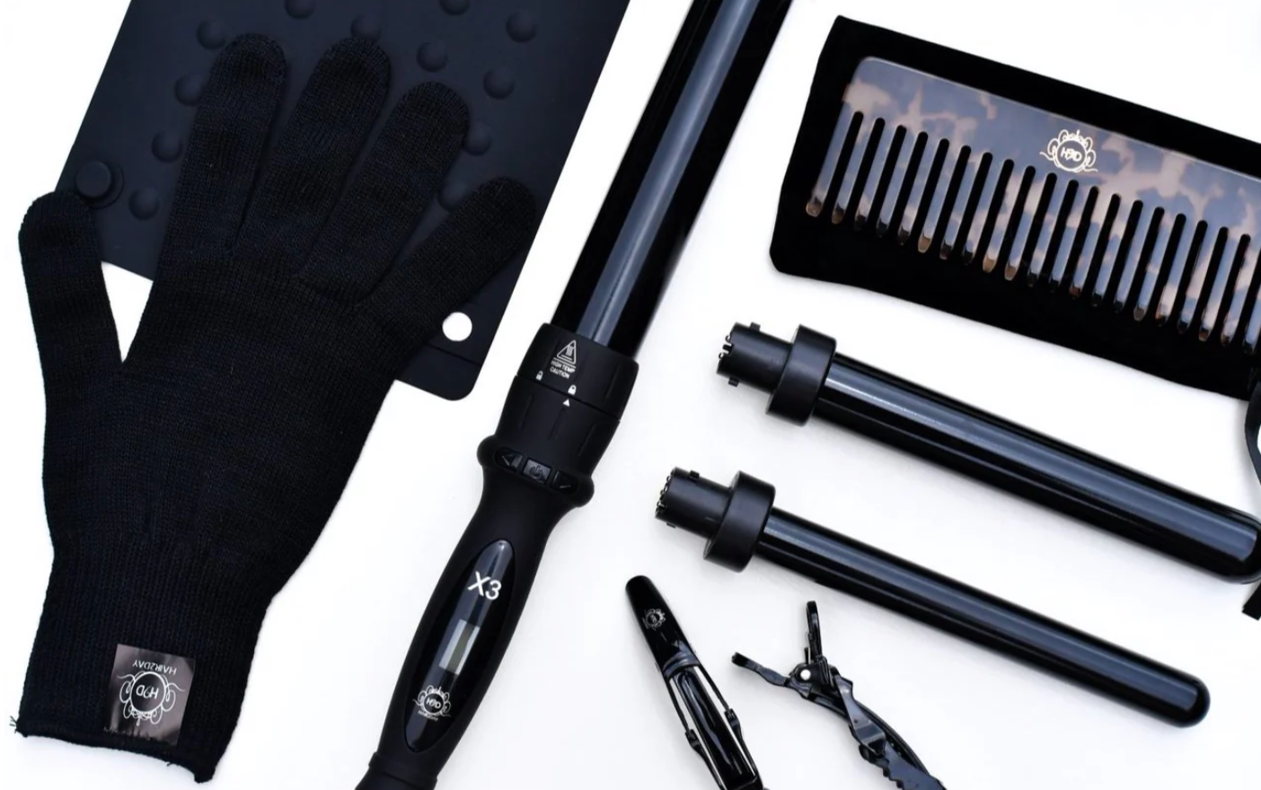 H2d X3 Professional Curling Wand Black Norris