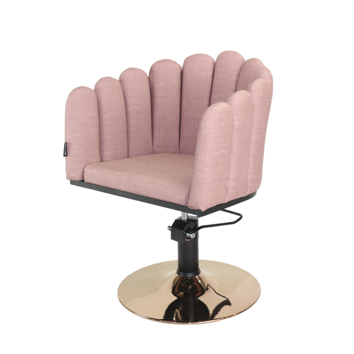 Penelope Dusty Pink Styling Chair - Gold Disc Base