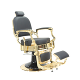 Havana Black Barber Chair - Gold Frame